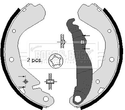 BORG & BECK Piduriklotside komplekt BBS6101